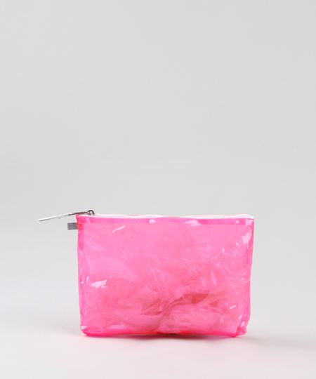 Necessaire-Feminina-Transparente-Rosa-Neon-9830378-Rosa_Neon_1