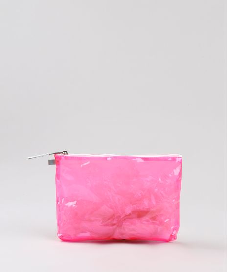 Necessaire-Feminina-Transparente-Rosa-Neon-9830378-Rosa_Neon_1