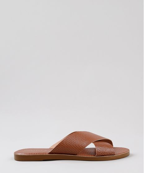 Rasteira-Feminina-Oneself-Tresse-com-Tiras-Cruzadas-Marrom-9728906-Marrom_1