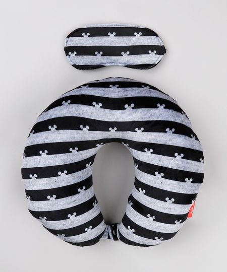Kit-de-Apoio-de-Pescoco-Mickey-Estampado---Tapa-Olho-Cinza-Mescla-9751209-Cinza_Mescla_1