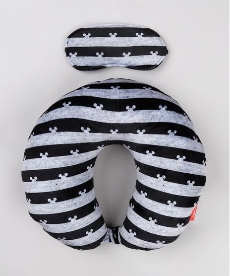 Kit-de-Apoio-de-Pescoco-Mickey-Estampado---Tapa-Olho-Cinza-Mescla-9751209-Cinza_Mescla_1