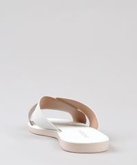 Rasteira-Feminina-Oneself-Texturizada-com-Tiras-Cruzadas-Branca-9728907-Branco_3