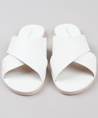 Rasteira-Feminina-Oneself-Texturizada-com-Tiras-Cruzadas-Branca-9728907-Branco_4