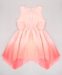 Vestido-Infantil-em-Tule-com-Degrade-Alca-Larga-Coral-9682137-Coral_1