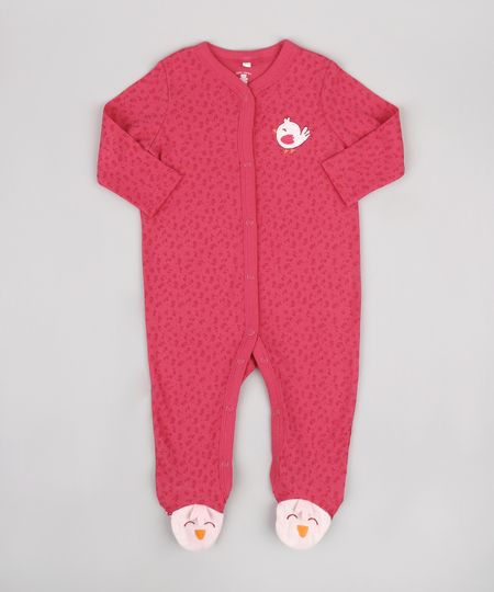 Macacao-Infantil-com-Patch-de-Passarinho-Estampado-Manga-Longa-Rosa-Escuro-9679743-Rosa_Escuro_1