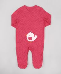 Macacao-Infantil-com-Patch-de-Passarinho-Estampado-Manga-Longa-Rosa-Escuro-9679743-Rosa_Escuro_2
