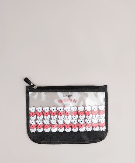 Necessaire-Feminina-Transparente-Estampada-de-Gato-Preta-9797244-Preto_1