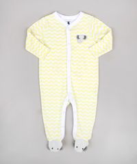 Macacao-Infantil-com-Patch-de-Elefante-Estampado-Chevron-Manga-Longa-Amarelo-9680654-Amarelo_1