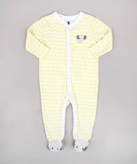 Macacao-Infantil-com-Patch-de-Elefante-Estampado-Chevron-Manga-Longa-Amarelo-9680654-Amarelo_1