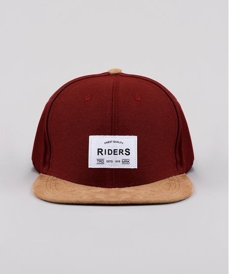 Bone-Masculino-Aba-Reta--Riders--Vinho-9769591-Vinho_1
