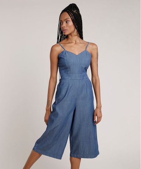 Macacao-Jeans-Feminino-Pantacourt-com-Bolsos-Alca-Fina-Azul-Escuro-9830491-Azul_Escuro_1