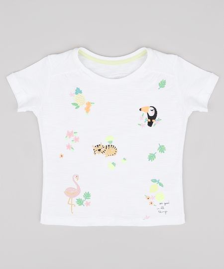 Blusa-Infantil-com-Estampa-de-Bichinhos-e-Bordado-Manga-Curta-Off-White-9762137-Off_White_1