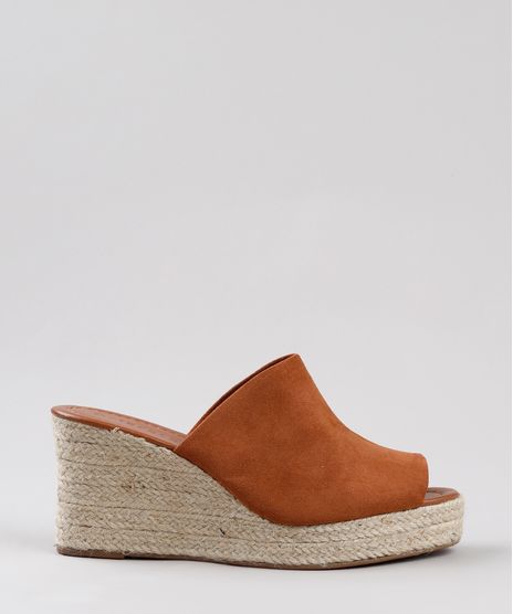 Tamanco-Feminino-Oneself-Salto-Medio-em-Suede-com-Corda-Caramelo-9828431-Caramelo_1
