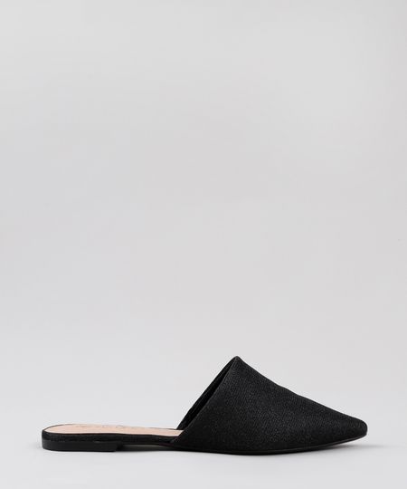 Mule-Feminino-Via-Uno-Bico-Fino-com-Brilho-Preto-9837617-Preto_1