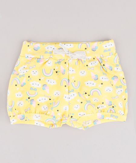 Short-Infantil-Balone-Estampado-Arco-Iris-Amarelo-9876533-Amarelo_1