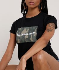 Blusa-Feminina--No-Drama-Here--Camuflada-Manga-Curta-Decote-Redondo-Preta-9778065-Preto_4