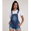 Jardineira-Jeans-Feminina-Reta-com-Rasgos-e-Bolsos-Azul-Escuro-9750166-Azul_Escuro_1