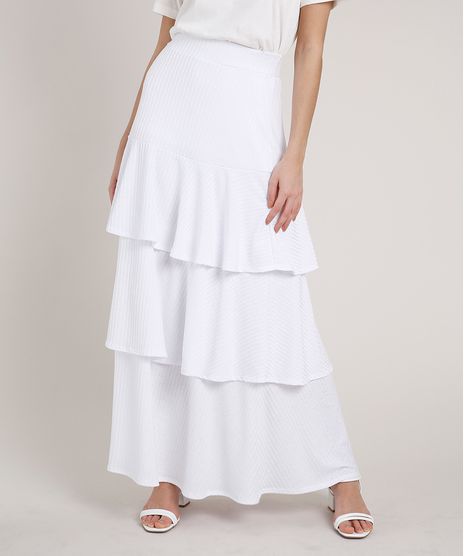 Saia-Feminina-Mindset-Longa-Canelada-em-Camadas-Branca-9872416-Branco_1