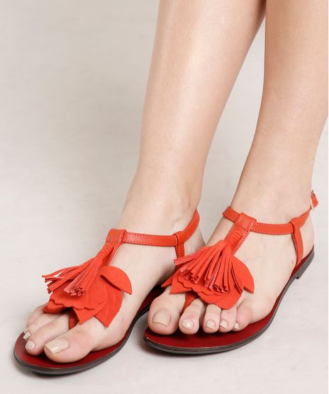 Rasteira-Feminina-Salinas-Floral-em-Couro-com-Tassel-Vermelha-9800938-Vermelho_1