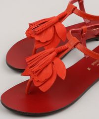 Rasteira-Feminina-Salinas-Floral-em-Couro-com-Tassel-Vermelha-9800938-Vermelho_3