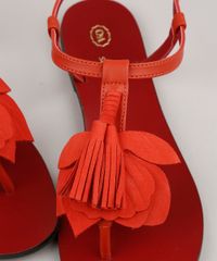 Rasteira-Feminina-Salinas-Floral-em-Couro-com-Tassel-Vermelha-9800938-Vermelho_6