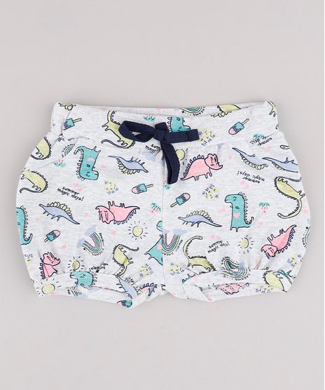 Short-Infantil-Balone-Estampado-de-Dinossauro-Cinza-Mescla-Claro-9876532-Cinza_Mescla_Claro_1
