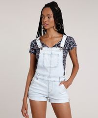 Jardineira-Jeans-Feminina-Reta-com-Bolsos-Azul-Claro-9750167-Azul_Claro_1