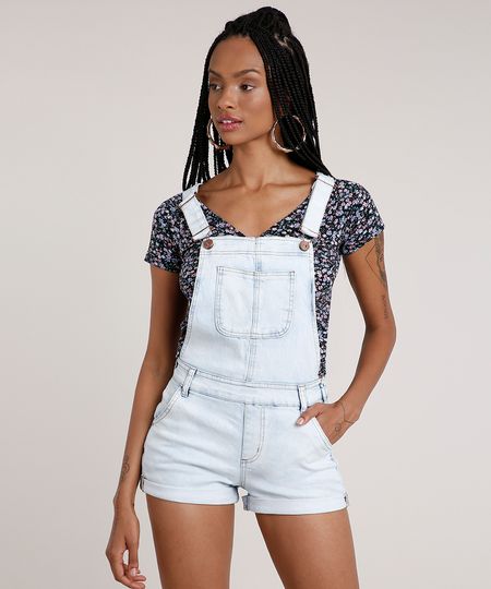 Jardineira-Jeans-Feminina-Reta-com-Bolsos-Azul-Claro-9750167-Azul_Claro_1