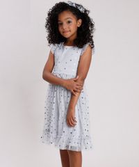 Vestido-Infantil-em-Tule-Estampado-de-Estrelas-com-Babado-na-Manga-Cinza-9682149-Cinza_1