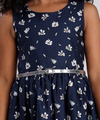 Vestido-Infantil-Estampado-Floral-com-Cinto-Metalizado-Sem-Manga-Azul-Marinho-9675857-Azul_Marinho_4