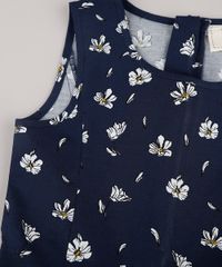 Vestido-Infantil-Estampado-Floral-com-Cinto-Metalizado-Sem-Manga-Azul-Marinho-9675857-Azul_Marinho_5