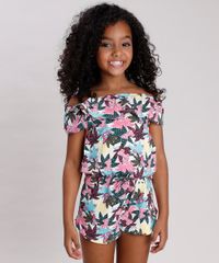 Macaquinho-Infantil-Ciganinha-Barbie-Estampado-de-Folhagem-Manga-Curta-Off-White-9805835-Off_White_1