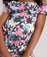 Macaquinho-Infantil-Ciganinha-Barbie-Estampado-de-Folhagem-Manga-Curta-Off-White-9805835-Off_White_5