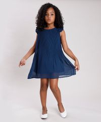 Vestido-Infantil-Plissado-com-Flores-Sem-Manga-Azul-Marinho-9678263-Azul_Marinho_3