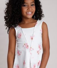 Vestido-Infantil-Texturizado-Estampado-Floral-Sem-Manga-Branco-9787567-Branco_4