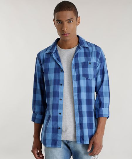 Camisa-Xadrez-Azul-8448801-Azul_1 Camisa-Xadrez-Azul-8448801-Azul_1