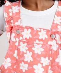 Jardineira-Short-Saia-de-Sarja-Infantil-Estampada-Floral-com-Babado-Coral-9746440-Coral_4