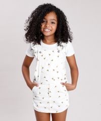 Jardineira-Short-Saia-de-Sarja-Infantil-Estampada-Floral-com-Babado-Off-White-9746441-Off_White_1
