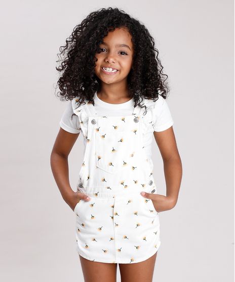 Jardineira-Short-Saia-de-Sarja-Infantil-Estampada-Floral-com-Babado-Off-White-9746441-Off_White_1