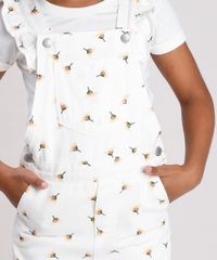 Jardineira-Short-Saia-de-Sarja-Infantil-Estampada-Floral-com-Babado-Off-White-9746441-Off_White_4