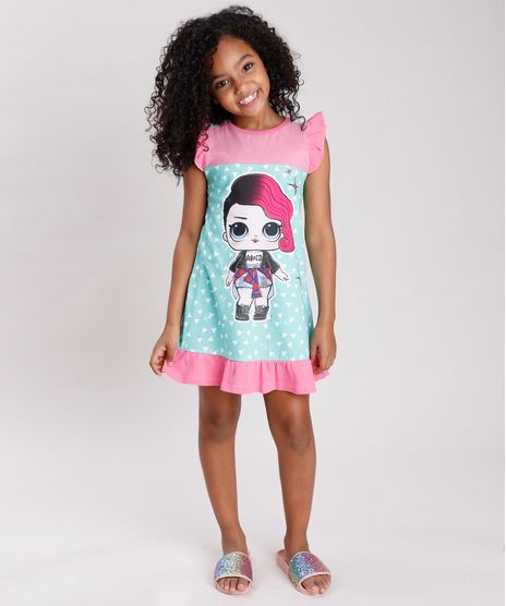 Camisola-Infantil-LOL-Suprise-com-Babado-Sem-Manga---Tapa-Olho-verde-Agua-9762297-Verde_Agua_1