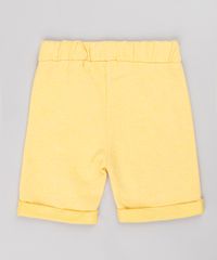 Bermuda-Infantil-em-Moletom-com-Estampa-de-Bichinho-e-Bolso-Mostarda-9678146-Mostarda_2