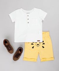 Bermuda-Infantil-em-Moletom-com-Estampa-de-Bichinho-e-Bolso-Mostarda-9678146-Mostarda_3