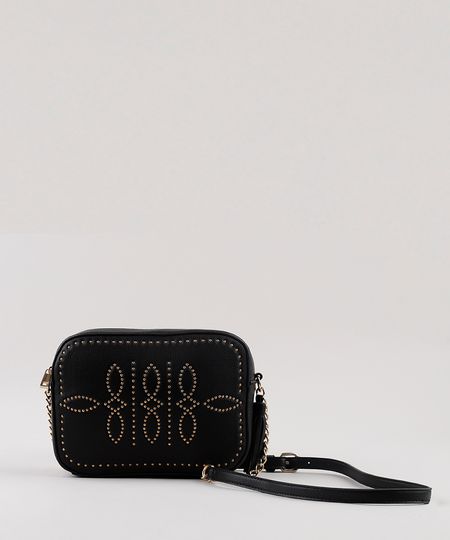 Bolsa-Feminina-Media-Transversal-com-Tachas-e-Tassel-Preta-9628944-Preto_1