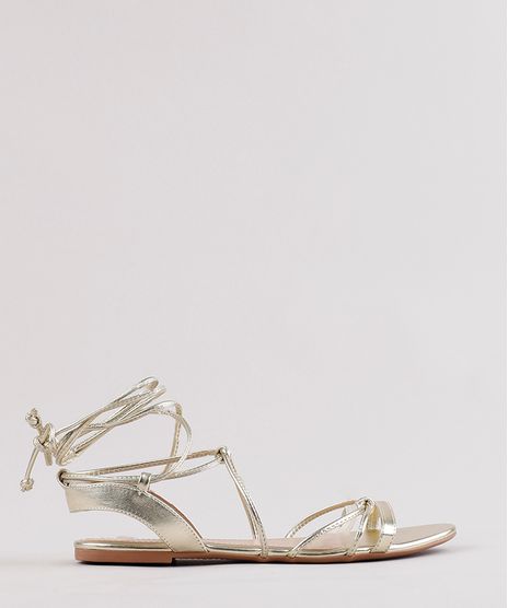 Rasteira-Feminina-Oneself-Metalizada-com-Amarracao-Dourado-9800934-Dourado_1