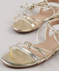 Rasteira-Feminina-Oneself-Metalizada-com-Amarracao-Dourado-9800934-Dourado_2