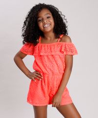 Macaquinho-Infantil-Open-Shoulder-em-Renda-Manga-Curta-Coral-Neon-9682140-Coral_Neon_1