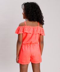 Macaquinho-Infantil-Open-Shoulder-em-Renda-Manga-Curta-Coral-Neon-9682140-Coral_Neon_2