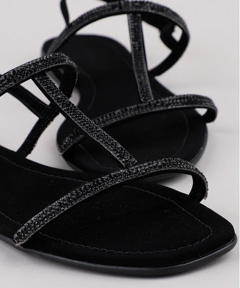 rasteirinha simples preta