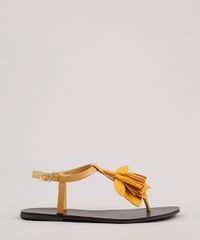 Rasteira-Feminina-Salinas-Floral-em-Couro-com-Tassel-Mostarda-9800939-Mostarda_2